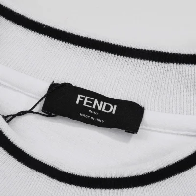 Футболка Fendi Logo Embossing Style "White" фото № 4
