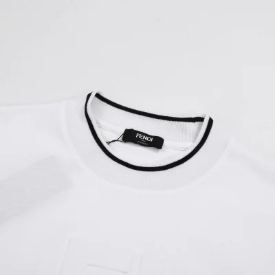 Футболка Fendi Logo Embossing Style "White" фото № 6