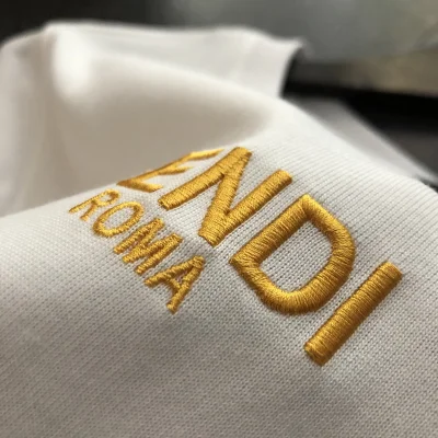 Футболка Fendi With Yellow Logo "White" фото № 9