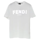 Футболка Fendi Roma Reflective Logo "White/Gray"