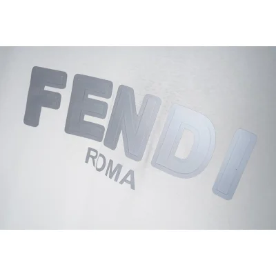 Футболка Fendi Roma Reflective Logo "White/Gray" фото № 6