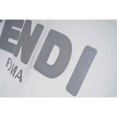 Футболка Fendi Roma Reflective Logo "White/Gray" фото № 7