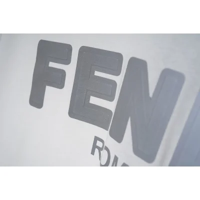 Футболка Fendi Roma Reflective Logo "White/Gray" фото № 8