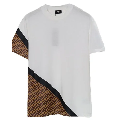 Футболка Fendi Three Colors With Brand Print "White"