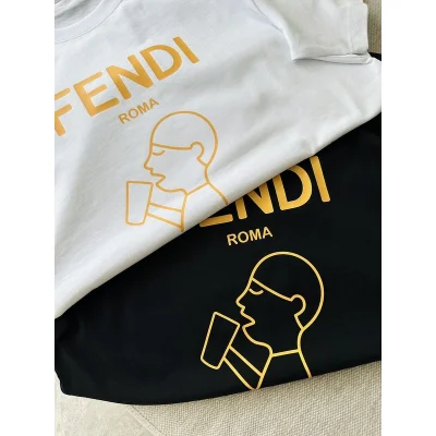Футболка Fendi Drinking Man Print "Black" фото № 2