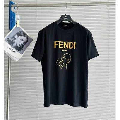 Футболка Fendi Drinking Man Print "Black" фото № 4