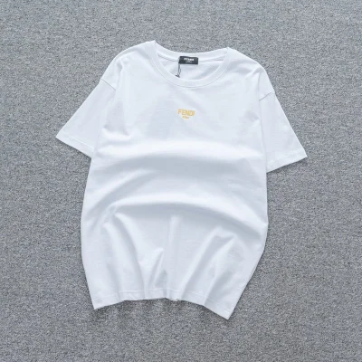 Футболка Fendi With Yellow Text Logo "White" фото № 2