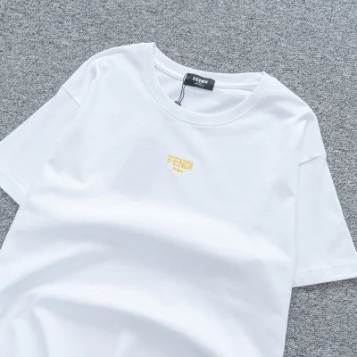 Футболка Fendi With Yellow Text Logo "White" фото № 3