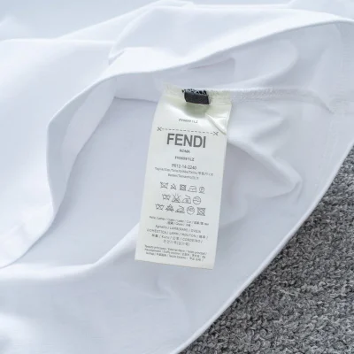Футболка Fendi With Yellow Text Logo "White" фото № 4