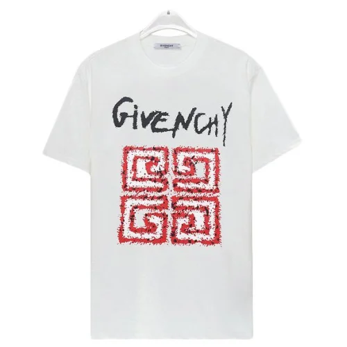 Футболка Givenchy Square Maze Front Print "White"