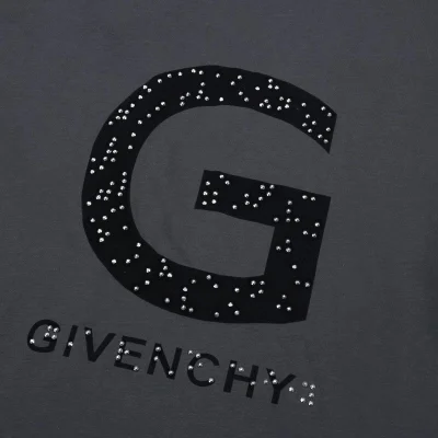 Футболка Givenchy Logo With Rhinestones "Gray" фото № 7