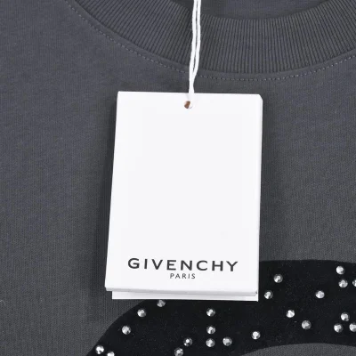 Футболка Givenchy Logo With Rhinestones "Gray" фото № 6