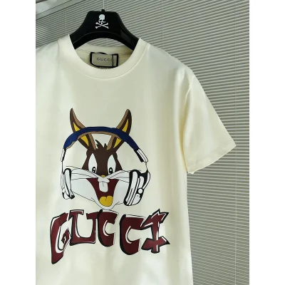 Футболка Gucci Rabbit In Headphones "Beige" фото № 3