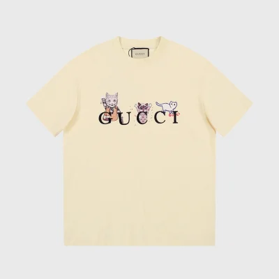 Футболка Gucci Cats "Beige" фото № 8