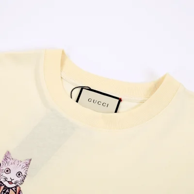 Футболка Gucci Cats "Beige" фото № 6