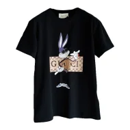 Футболка Gucci With Hare Print In Round Glasses "Black"