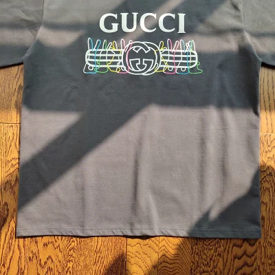 Футболка Gucci With An Interesting Print "Gray" фото № 9