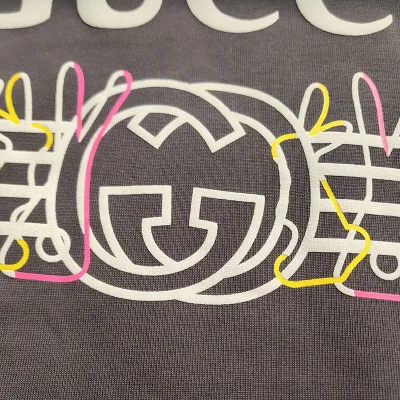 Футболка Gucci With An Interesting Print "Gray" фото № 7