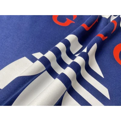 Футболка Gucci Duplicate Logo Adidas "Blue" фото № 3