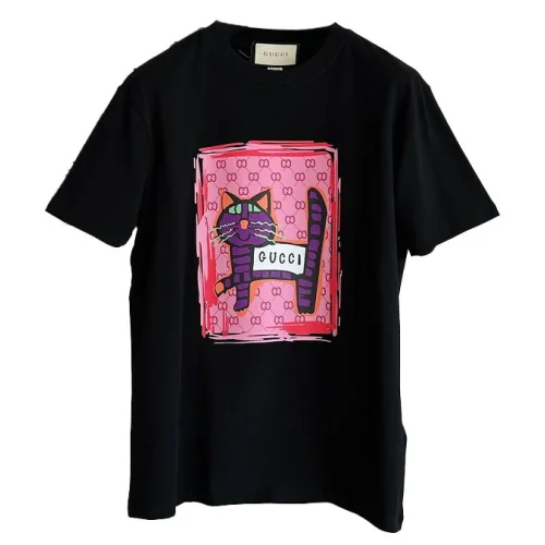 Футболка Gucci Purple Cat "Black"