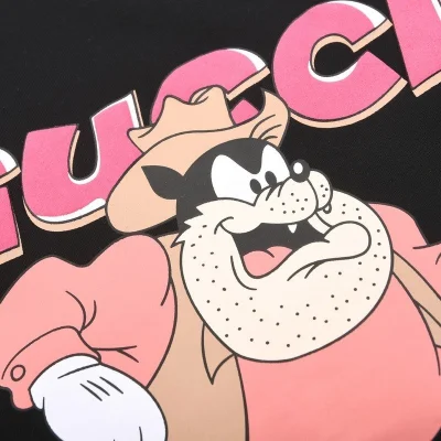 Футболка Gucci Cartoon Print And Inscription "Black" фото № 2 Футболка Gucci Cartoon Print And Inscription "Black" фото № 2