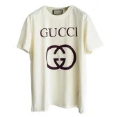 Футболка Gucci With Large Purple Brand Logo "Cream"