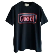 Футболка Gucci With Red Blue Logo "Black"