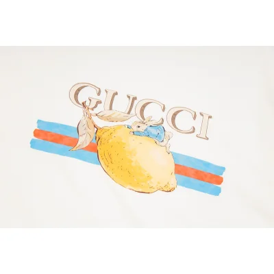 Футболка Gucci Leamon Print "White" фото № 3