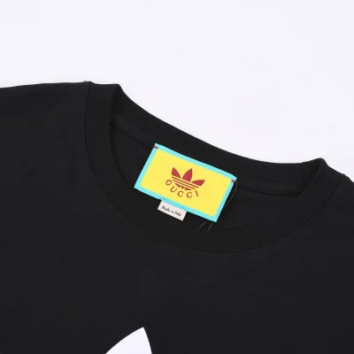 Футболка Gucci X Adidas Big Logo "Black" фото № 6
