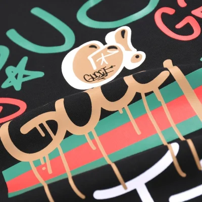 Футболка Gucci Print With Stars And Logo "Black" фото № 4