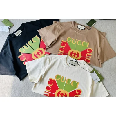 Футболка Gucci With A Bright Logo "White" фото № 5