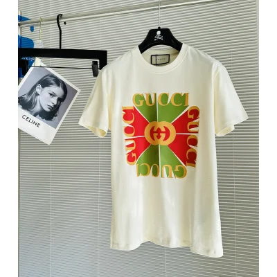 Футболка Gucci With A Bright Logo "White" фото № 3