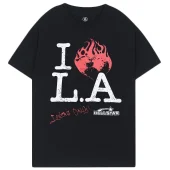 Футболка Hellstar Flaming Heart Front And Big Logo Back "Black"