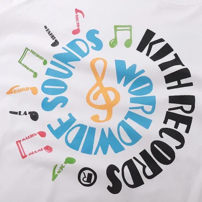 Футболка Kith Records "White" фото № 3