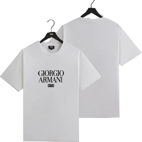 Футболка Giorgio Armani x Kith Logo "White"