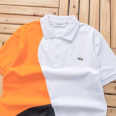 Футболка Lacoste Three Colorful Parts "Orange" фото № 7