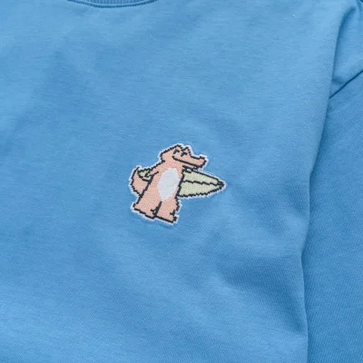 Футболка Lacoste Beach Crocodile "Blue" фото № 3