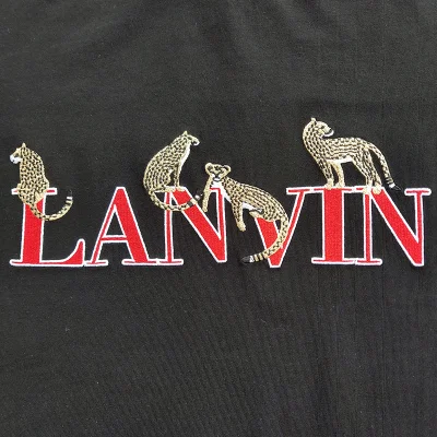 Футболка Lanvin Leopard "Black" фото № 5