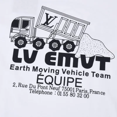 Футболка Louis Vuitton Earth Moving Vehicle Team "White" фото № 4