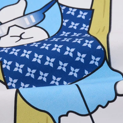 Футболка Louis Vuitton With Blue Rabbit Print "White" фото № 3