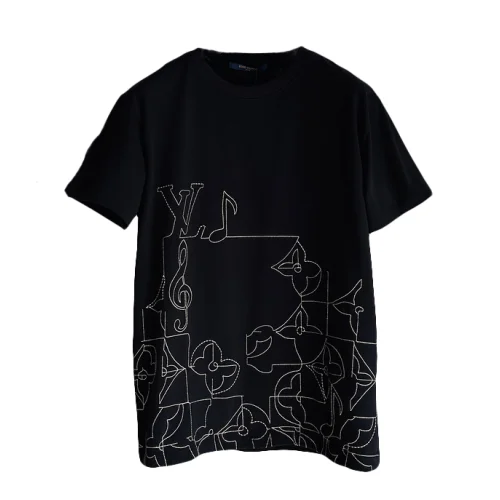 Футболка Louis Vuitton With An Embroidered Print "Black"