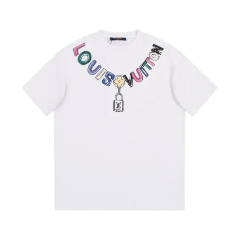 Футболка Louis Vuitton With Imitation Suspension And Lock "White"