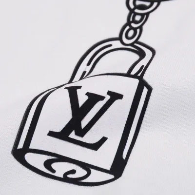 Футболка Louis Vuitton With Imitation Suspension And Lock "White" фото № 4