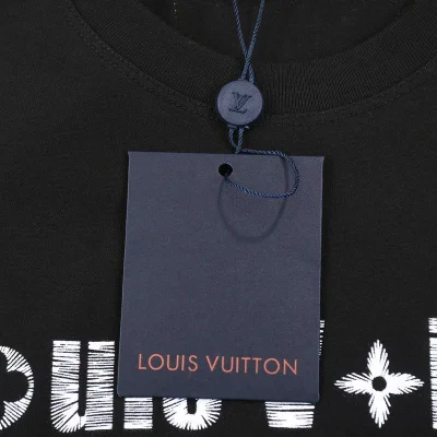 Футболка Louis Vuitton With Logo Made Of Stripes "Black" фото № 4