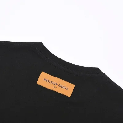 Футболка Louis Vuitton With Logo Made Of Stripes "Black" фото № 5