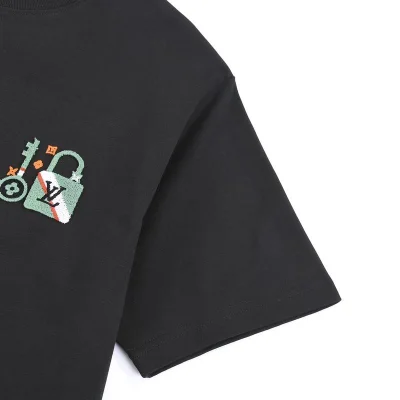 Футболка Louis Vuitton Branded Lock And Key Print "Black" фото № 3