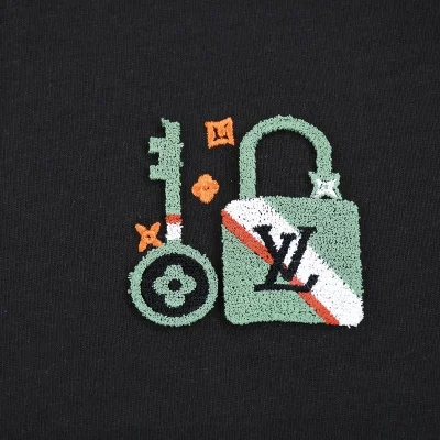 Футболка Louis Vuitton Branded Lock And Key Print "Black" фото № 6