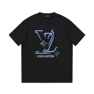 Футболка Louis Vuitton With Blue Graphic Logo "Black"