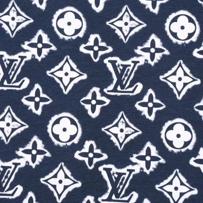 Футболка Louis Vuitton With A Patterned Logo Print "Blue/White" фото № 4