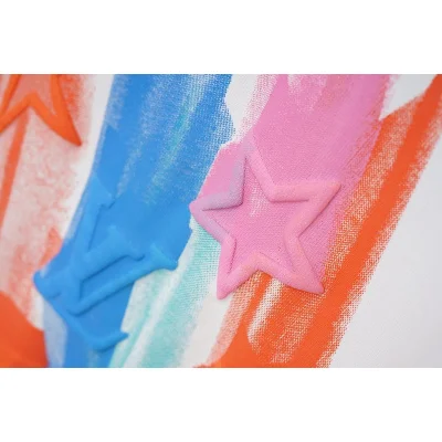 Футболки Louis Vuitton Virtual Luminous Special Effect Star Printing Pattern "White" фото № 7